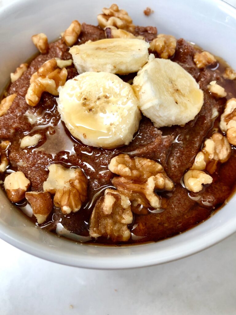 Easy banana teff porridge